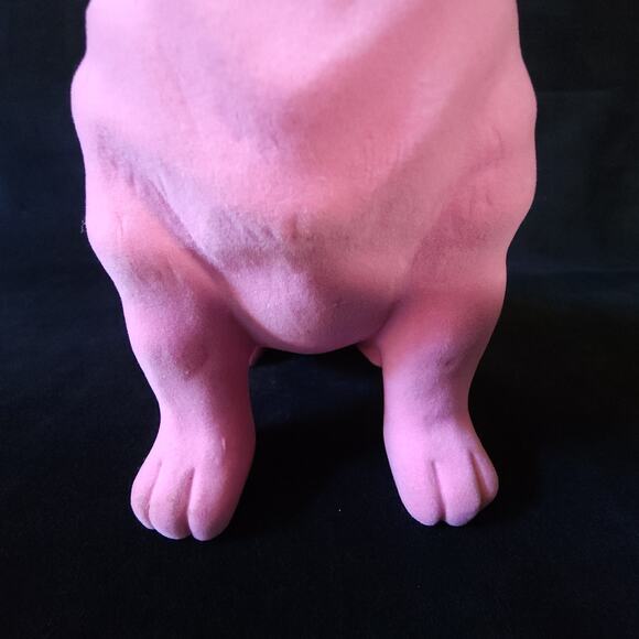 Valentine Tabletop Flocked Velvet French Bulldog Pink Spritz Target Frenchie Dog - Picture 8 of 9